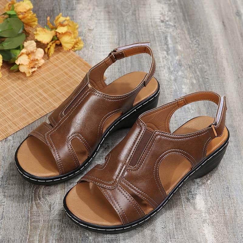2024 Womens Premium Leather Arch Support Orthopedic Sandals
