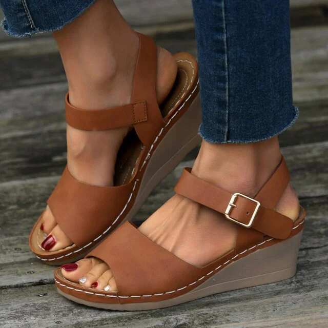 <Jun New> Womens Open Toe Buckle Sandals