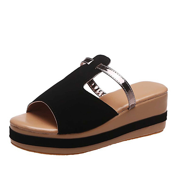 😍[May New]😍Women's Casual Wedge Platform Leather Orthopedic Sandals