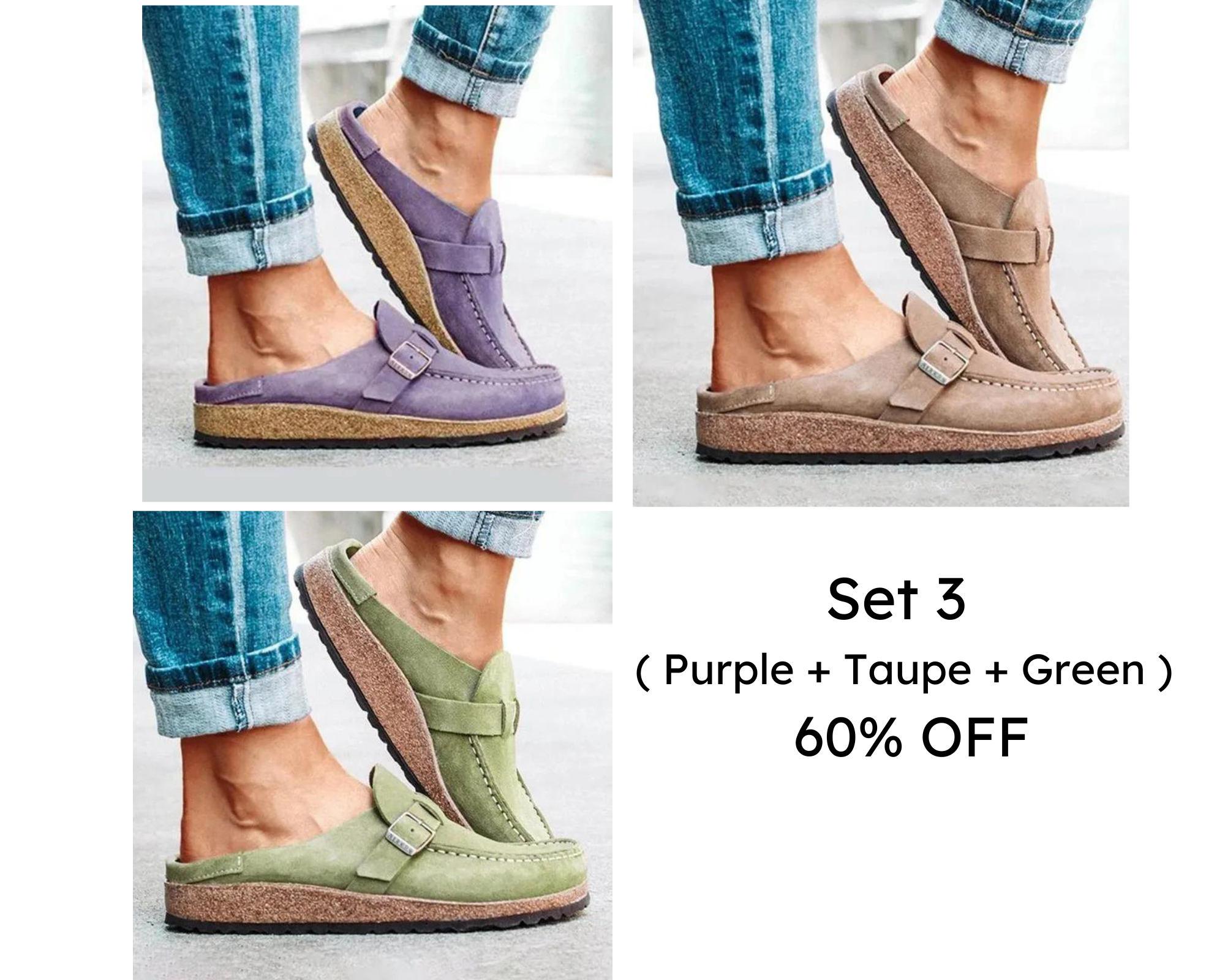 🔥CLEARANCE SALE🔥- WOMEN SOFT SOLE CASUAL COMFY LEATHER SLIP ON SANDALS