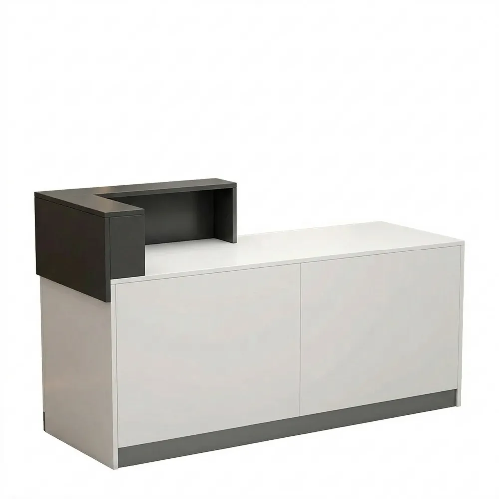Moderne Empfangstheke mit Schublade und Ablagen, ideal für Büro, Geschäft und Salon