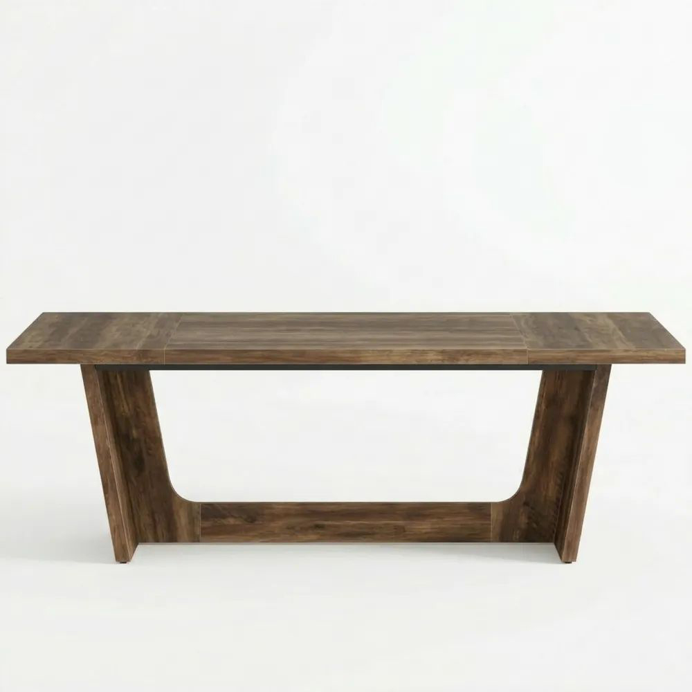 Großer Schreibtisch für Büro und Zuhause, Rustikales Braun