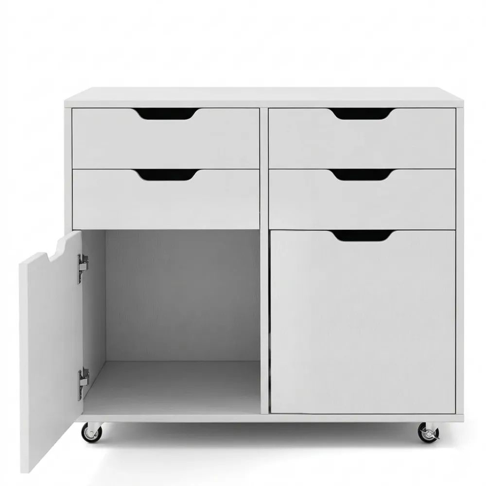 Moderner Rollcontainer mit Schubladen und Türen für Büro