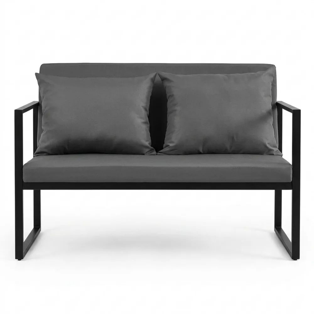 Elegante Gartenbank aus Eisen für den Außenbereich