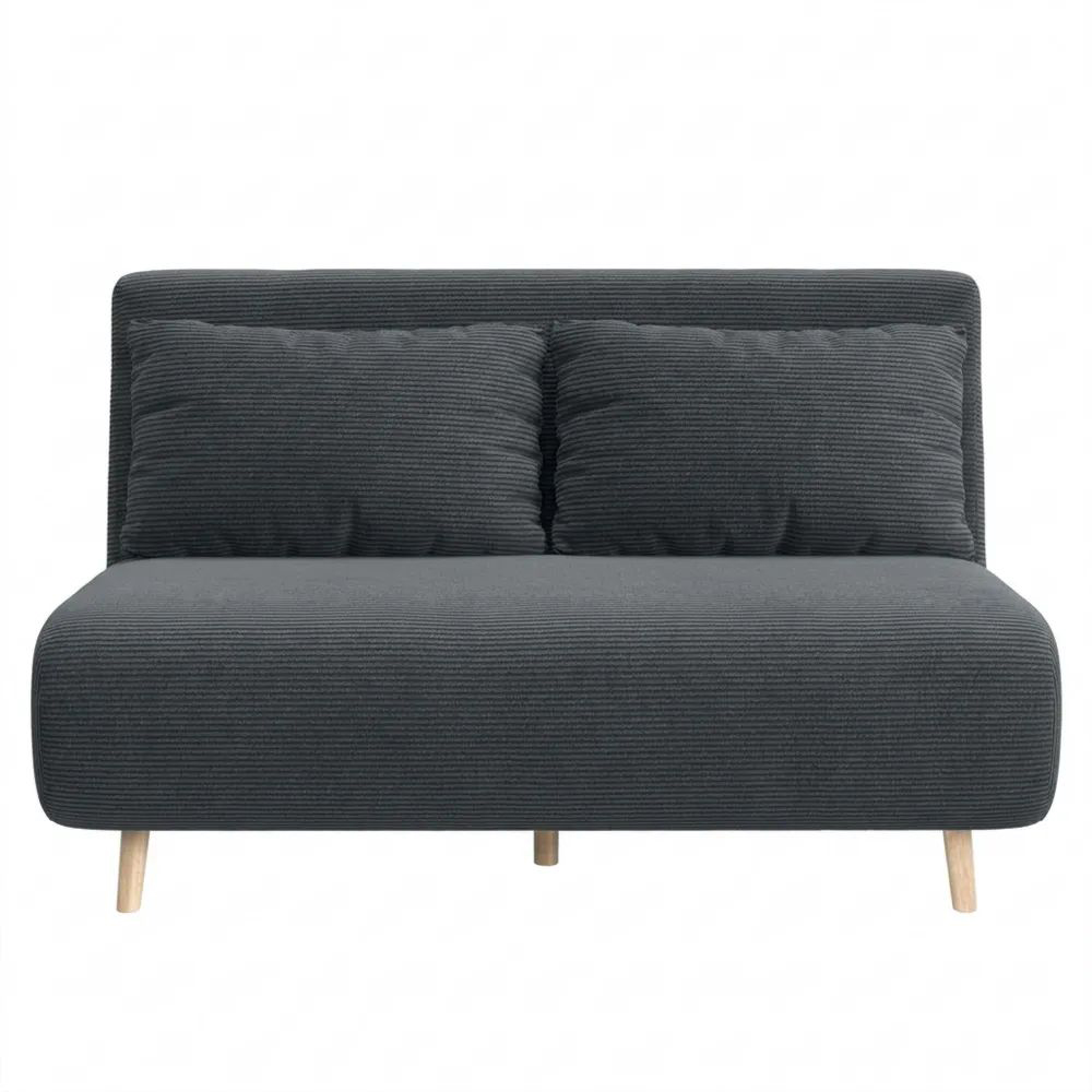 Multifunktionales Schlafsofa mit Verstellbarer Rückenlehne, Klappbar, Dunkelgrau