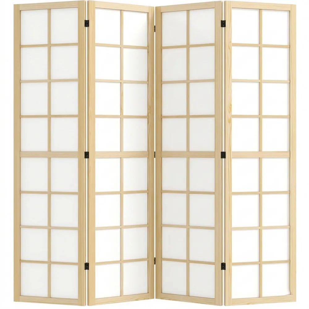 Faltbarer 4-teiliger Raumteiler 160 x 170 cm für Wohnzimmer