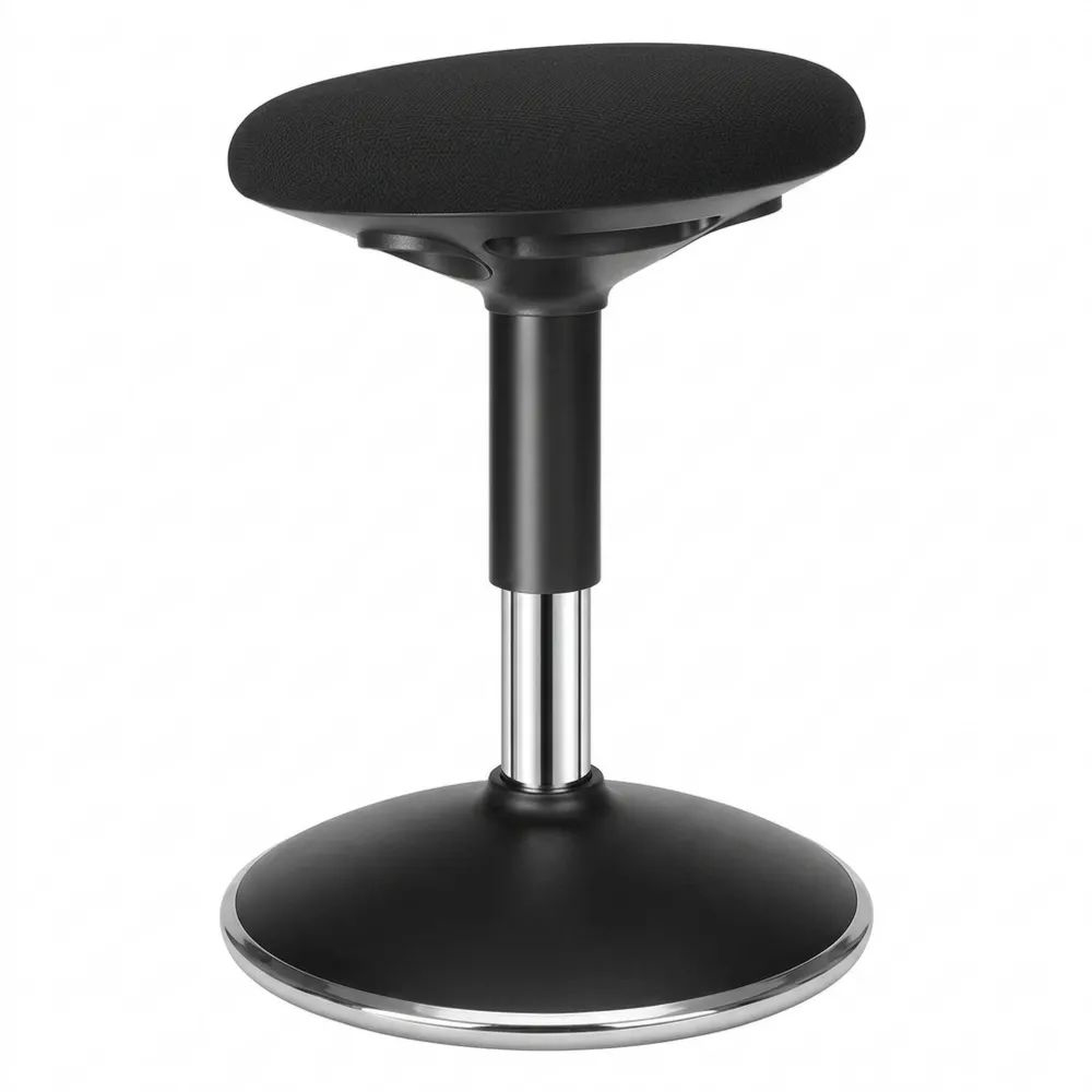 Ergonomischer 360° Drehhocker, höhenverstellbar, einfach zu montieren, für Büro und Arbeitszimmer, schwarz