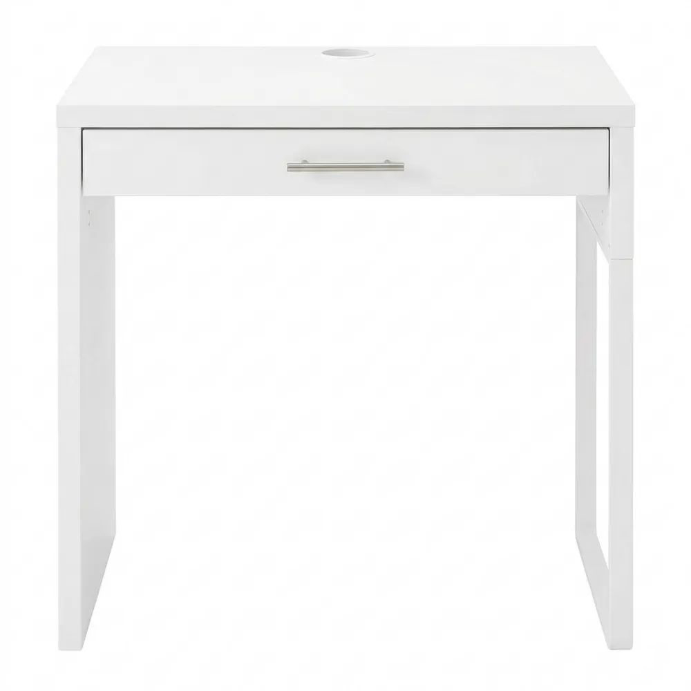 Kompakter Schreibtisch in Weiß, 73x50 cm