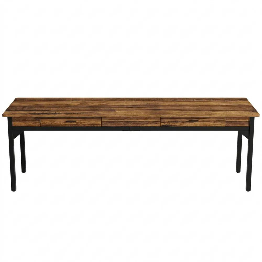 Langer Schreibtisch mit Schubladen für Büro und Zuhause