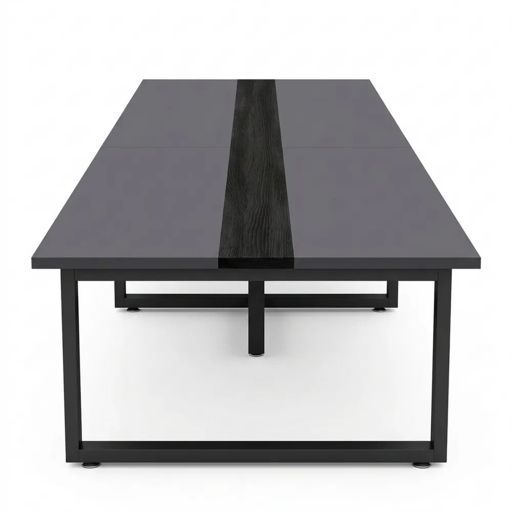 Rechteckiger Besprechungstisch mit Kabelmanagement für 8–12 Personen