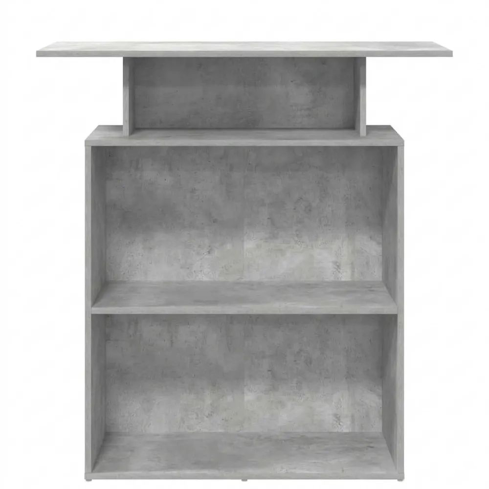 Moderne Empfangstheke mit Regal, Holzwerkstoff, 100x40x104 cm, ideal für Büro und Salon