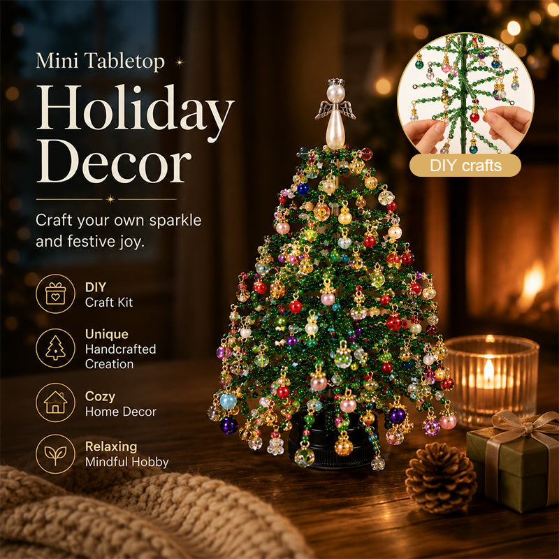 🎄✨ DIY Helmikirjailtu Joulukuusi -paketti – 🎅Luo Omat Kimaltelevat Joulukoristeesi