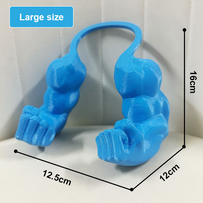 3D-tulostettu parodiorekvisiitta lemmikeille Hulk-kädet niskalenkillä