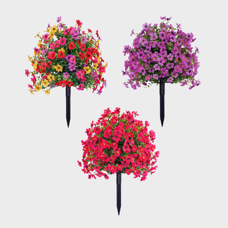 Artificial Eucalyptus and Violet Ground-Insert Floral Decoration