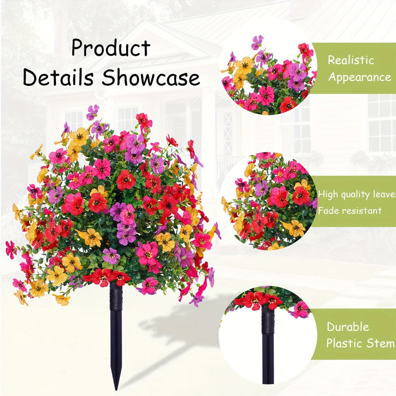 Artificial Eucalyptus and Violet Ground-Insert Floral Decoration