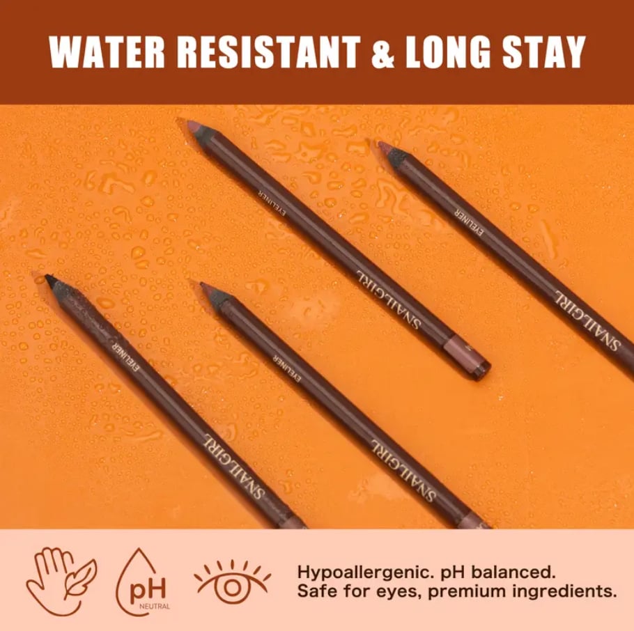 24HR Waterproof Eyeliner Pencil with Built-in Sharpener