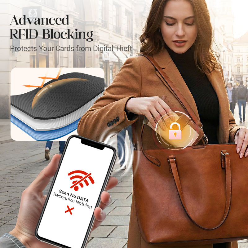 🔥 Rajoitetun ajan tarjous – Naisten retrotyylinen RFID-suojattu kolminkertainen lompakko