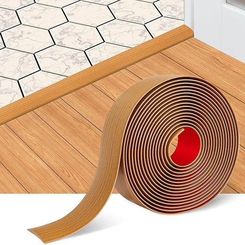✨ Itseliimautuva lattian siirtymälista – Joustava PVC, kuori ja liimaa, tasainen viimeistely 🚪