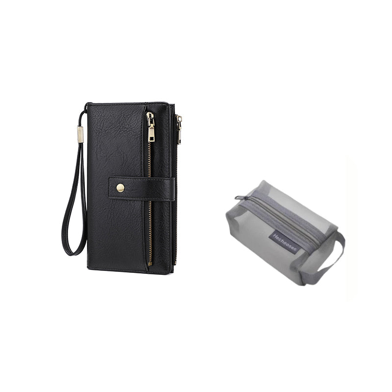 🔥 Rajoitetun ajan tarjous – Naisten retrotyylinen RFID-suojattu kolminkertainen lompakko