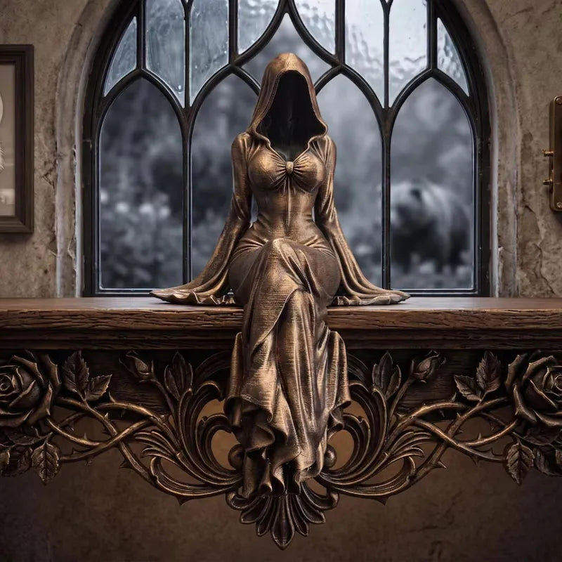 Lady Reaper - Eteerinen hupullinen hahmoskulptuuri