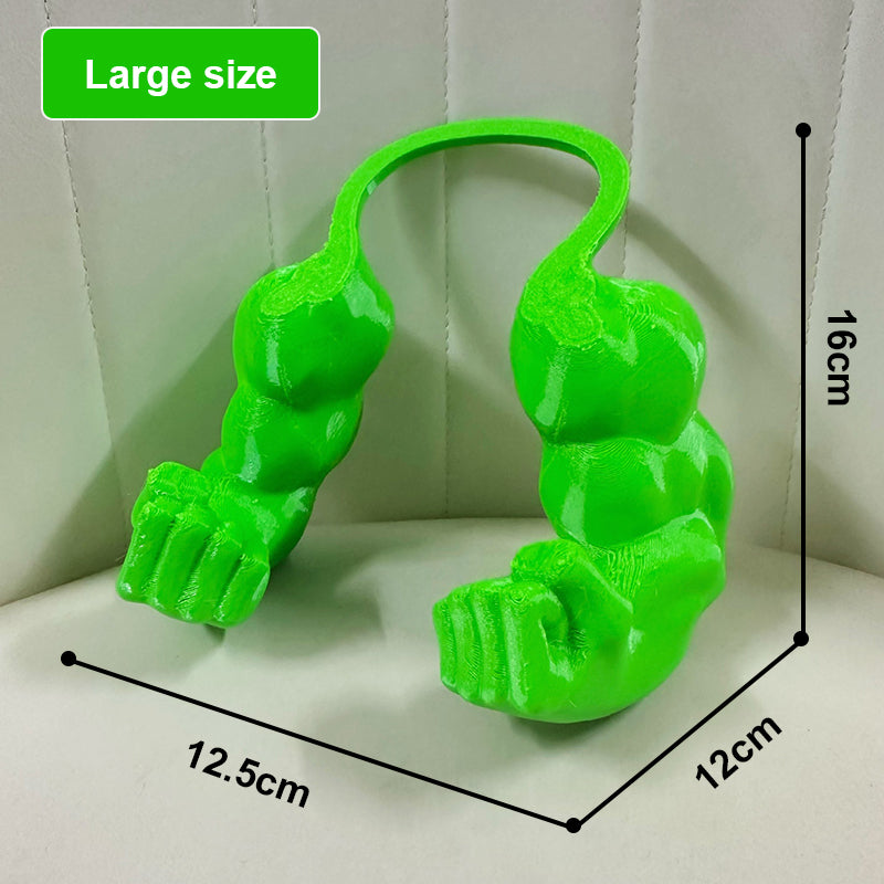 3D-tulostettu parodiorekvisiitta lemmikeille Hulk-kädet niskalenkillä