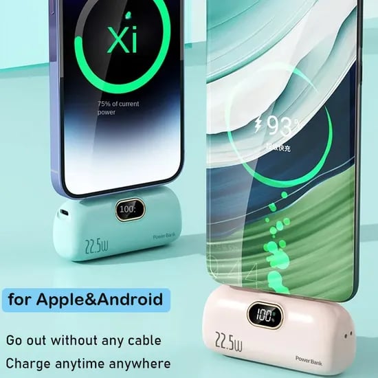 👍5000 mAh minikokoinen kannettava varavirtalähde puhelimelle