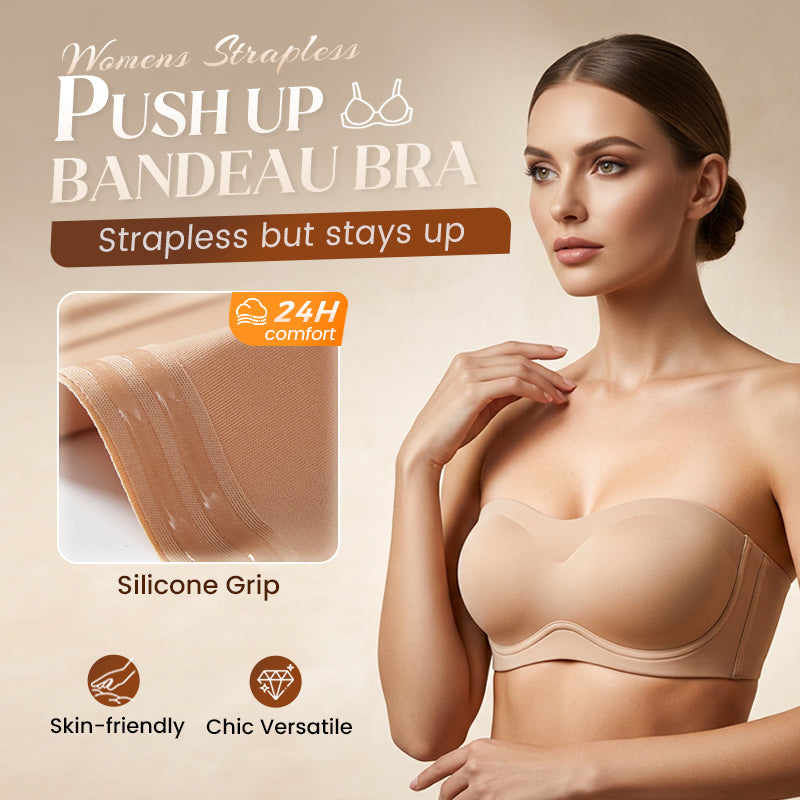 💥Rajoitettu erikoistarjous – 50 % ALENNUS🥰💞Olkaimettomat Push-Up-liivit – 360° liukumaton, kaaritueton & hengittävä. 🛡️✨