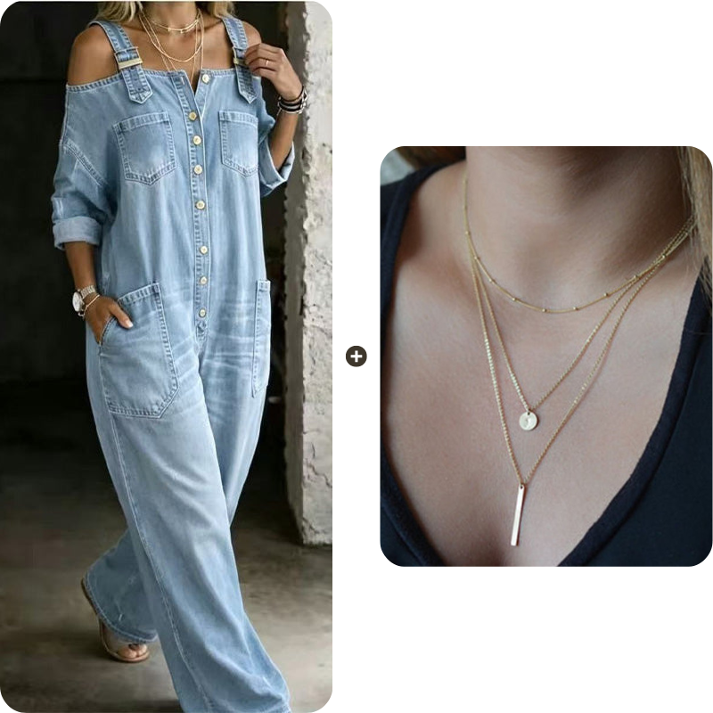 ⏳🔥LIMITED-TIME 50% OFF! 👗 Loose Fit Wide-Leg Overall Jumpsuit with Pockets – Effortless Comfort & Style ✨