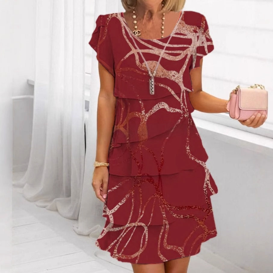 Women's Elegant Fashion Ruffle Dress