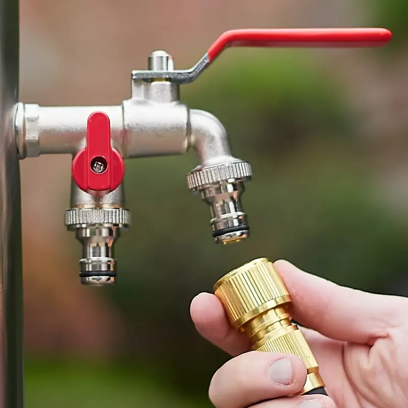 🔥 SALAMAMYYNTI: -50 %! ⚙️ Ruostumattomasta teräksestä valmistettu kaksiosainen puutarhahana – Itsenäiset venttiilit, kestävä ja helppo asennus 🚰
