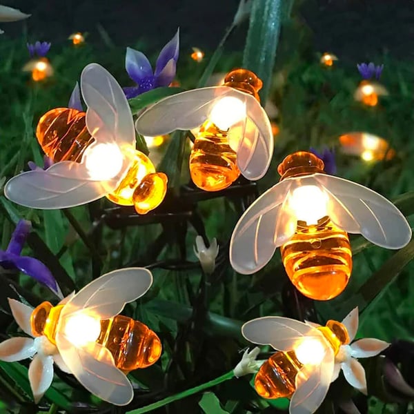 🎉Solardrivna LED-bi-ljusslingor🐝