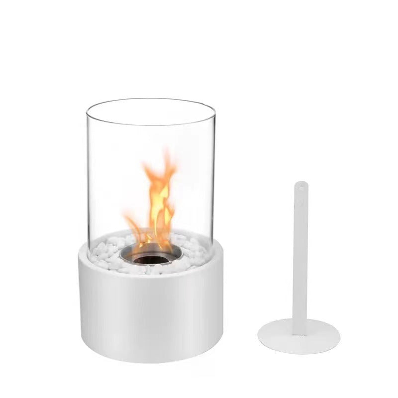 🔥 50 % ALENNUS! 🏠 Lasi- ja metallipöytätakka – Kannettava, savuton sisä- ja ulkokäyttöön, etanolipolttimella & kodikas sisustuselementti kotiisi ✨