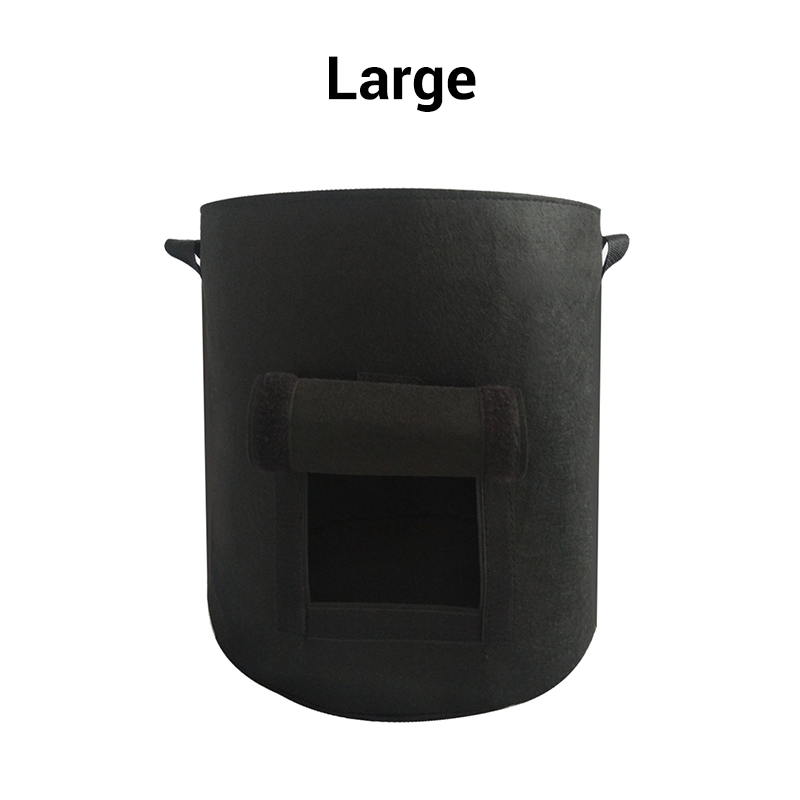 Kankainen perunanviljelypussi sadonkorjuuikkunalla