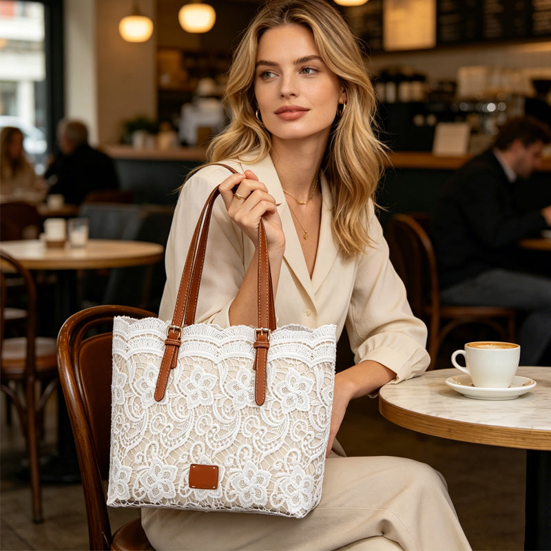 Vintage Lace Shoulder Bag – Elegantti crossbody-laukku jokaiseen tilaisuuteen 🤍