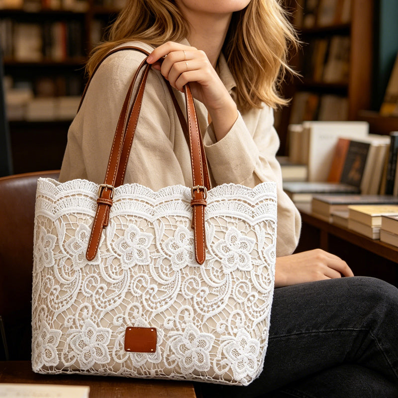Vintage Lace Shoulder Bag – Elegantti crossbody-laukku jokaiseen tilaisuuteen 🤍