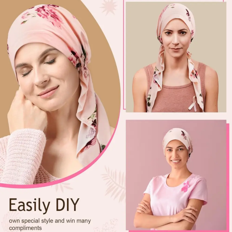 👒 RAJOITETUN AJAN -50 %! ✨ Naisten painettu valmiiksi solmittu huiviturbaani – Pehmeä, joustava, monikäyttöinen 🌸