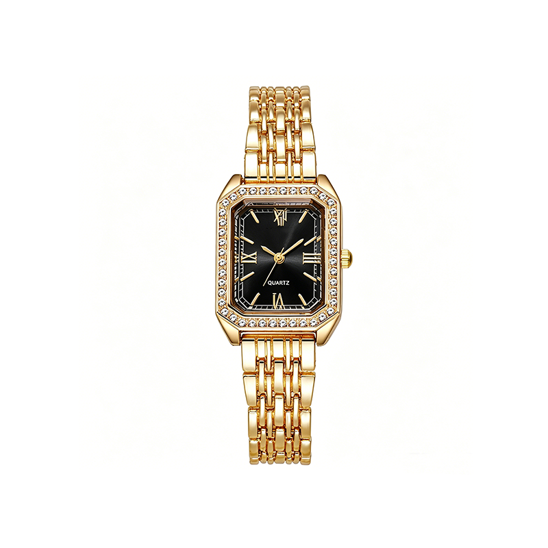 ⌚ LIMITED-TIME 50% OFF! ✨ Women's Square Quartz Watch – Gold, Rectangular Dial, 200mm 🌸