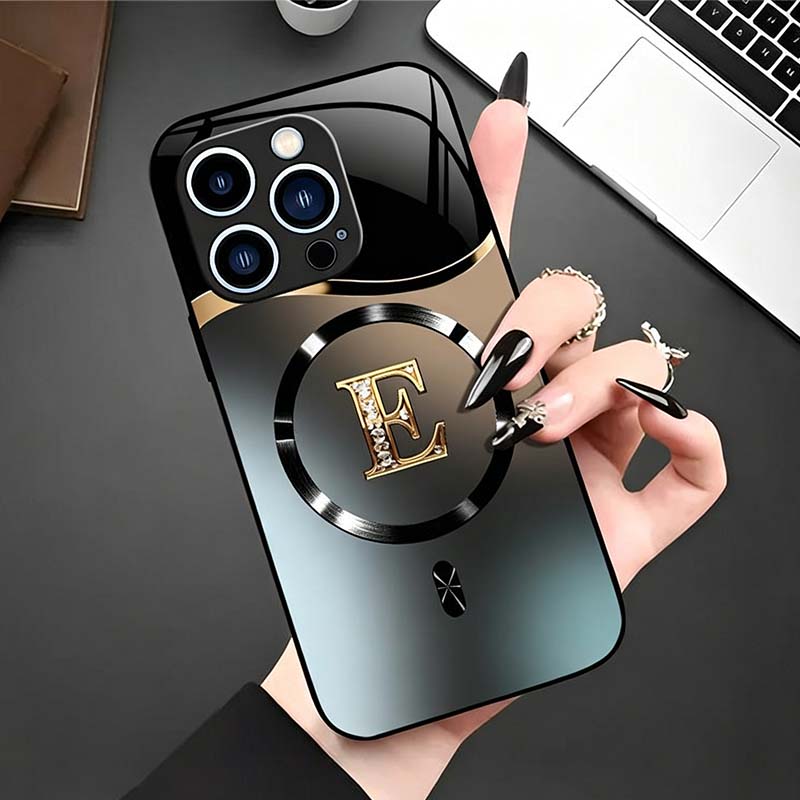 📢📢30% OFF !! ⏰🧲 Stylish Magnetic Shockproof Phone Case with Glossy Finish – Strong Magnetic Lock, Elegant Accents, Drop Protection ✨