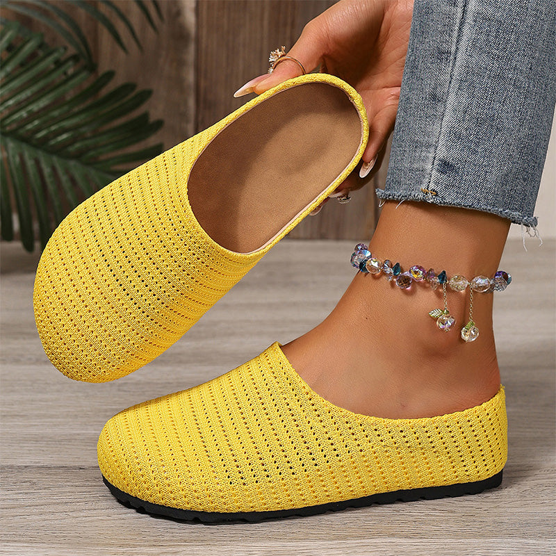 🎁 Uutuudet 2026 -50 % ALENNUS💥 Naisten hengittävät neulotut slip-on-pistokkaat (Mules) – Kevyet & pehmustetut – Helppo pukea ja riisua, täydelliset rentoihin päiviin tai nopeisiin asiointeihin – ilmavat ja mukavat 🌸