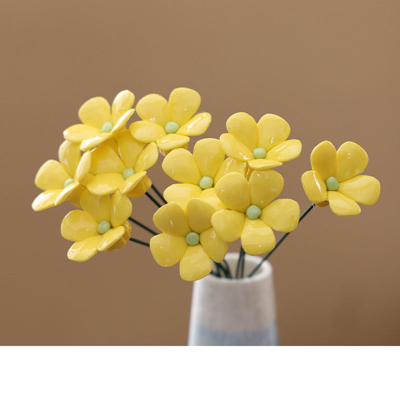 🌸 RAJOITETUN AJAN -50%! ✨ Ikuinen keraaminen kukkakoriste – Kiiltävä, huoltovapaa, ajaton 🌷