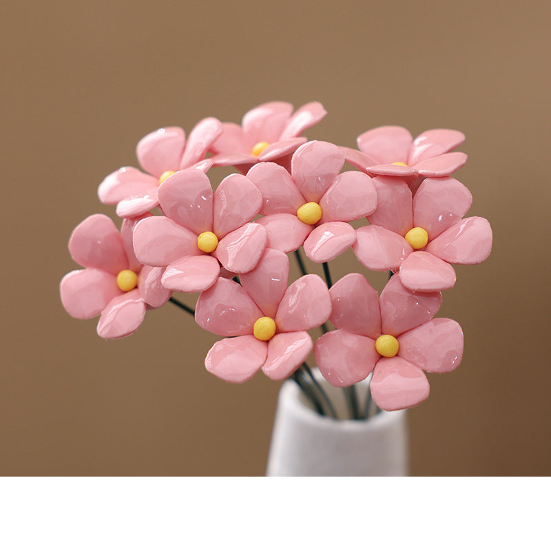🌸 RAJOITETUN AJAN -50%! ✨ Ikuinen keraaminen kukkakoriste – Kiiltävä, huoltovapaa, ajaton 🌷