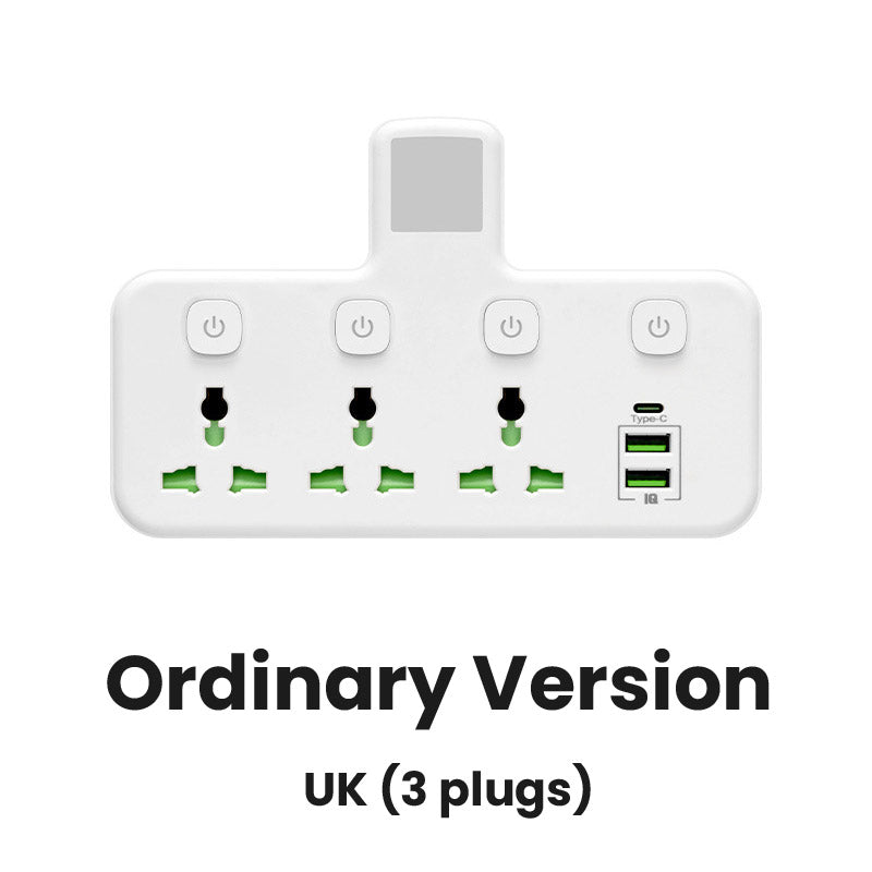 🎉 RAJOITETUN AJAN -50 %! 🔌 Pistorasialaajennus Type-C-latauspistokkeella – 2 USB-porttia, yövaloominaisuus & maailmanlaajuinen pistokeyhteensopivuus ✨
