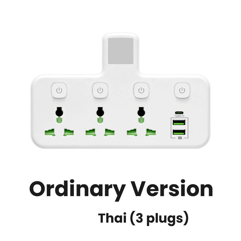 🎉 RAJOITETUN AJAN -50 %! 🔌 Pistorasialaajennus Type-C-latauspistokkeella – 2 USB-porttia, yövaloominaisuus & maailmanlaajuinen pistokeyhteensopivuus ✨