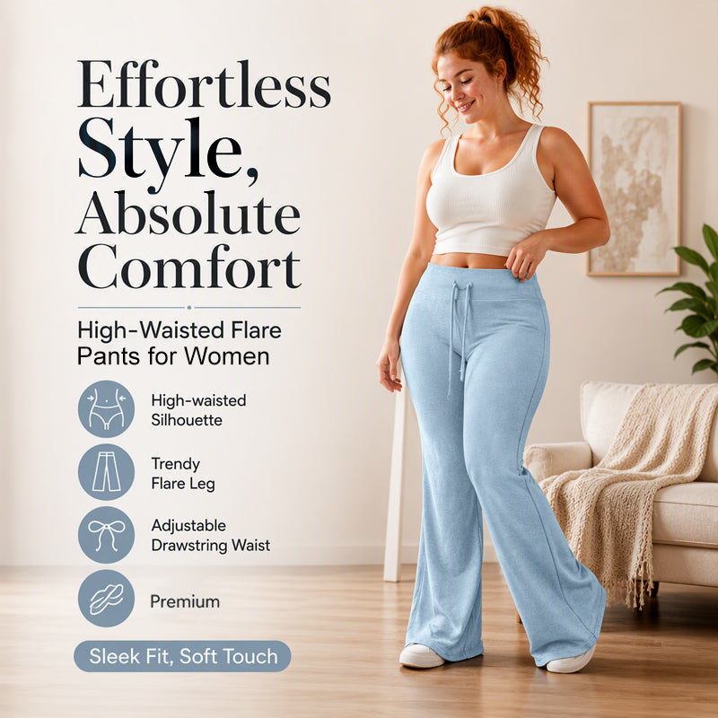 🌸Suosittu uutuus -50 % 👖Naisten korkeavyötäröiset flare-housut