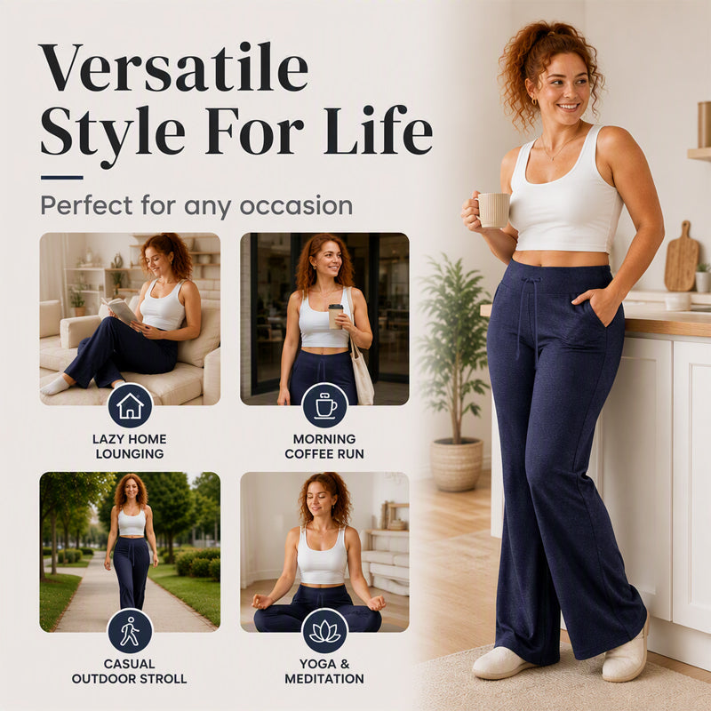 🌸Suosittu uutuus -50 % 👖Naisten korkeavyötäröiset flare-housut