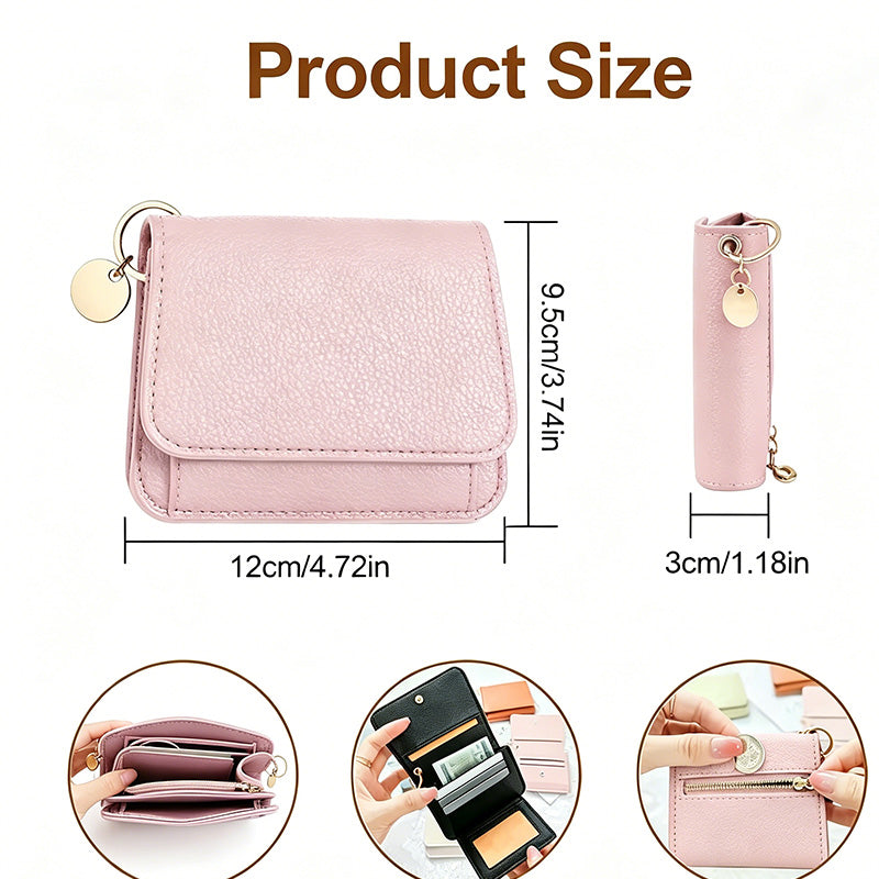 💖Osta 1, Saat 1 Ilmaiseksi!! ✨Vain 8,99 £!!💕 RFID Lompakko Naisille – Tyylikäs Korttikotelo Avainrenkaalla & Kolikkokukkaro