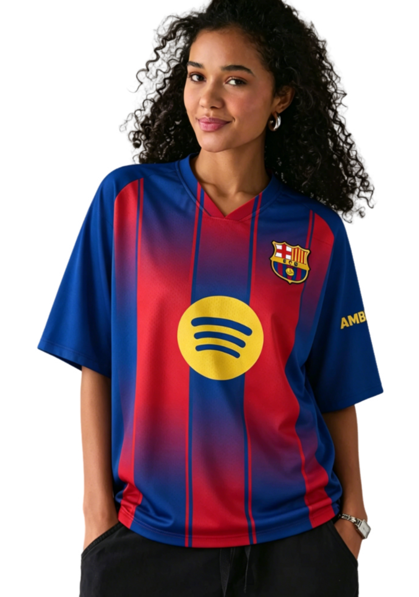 Barcelona Inspired Graphic Mesh Jersey Shirts