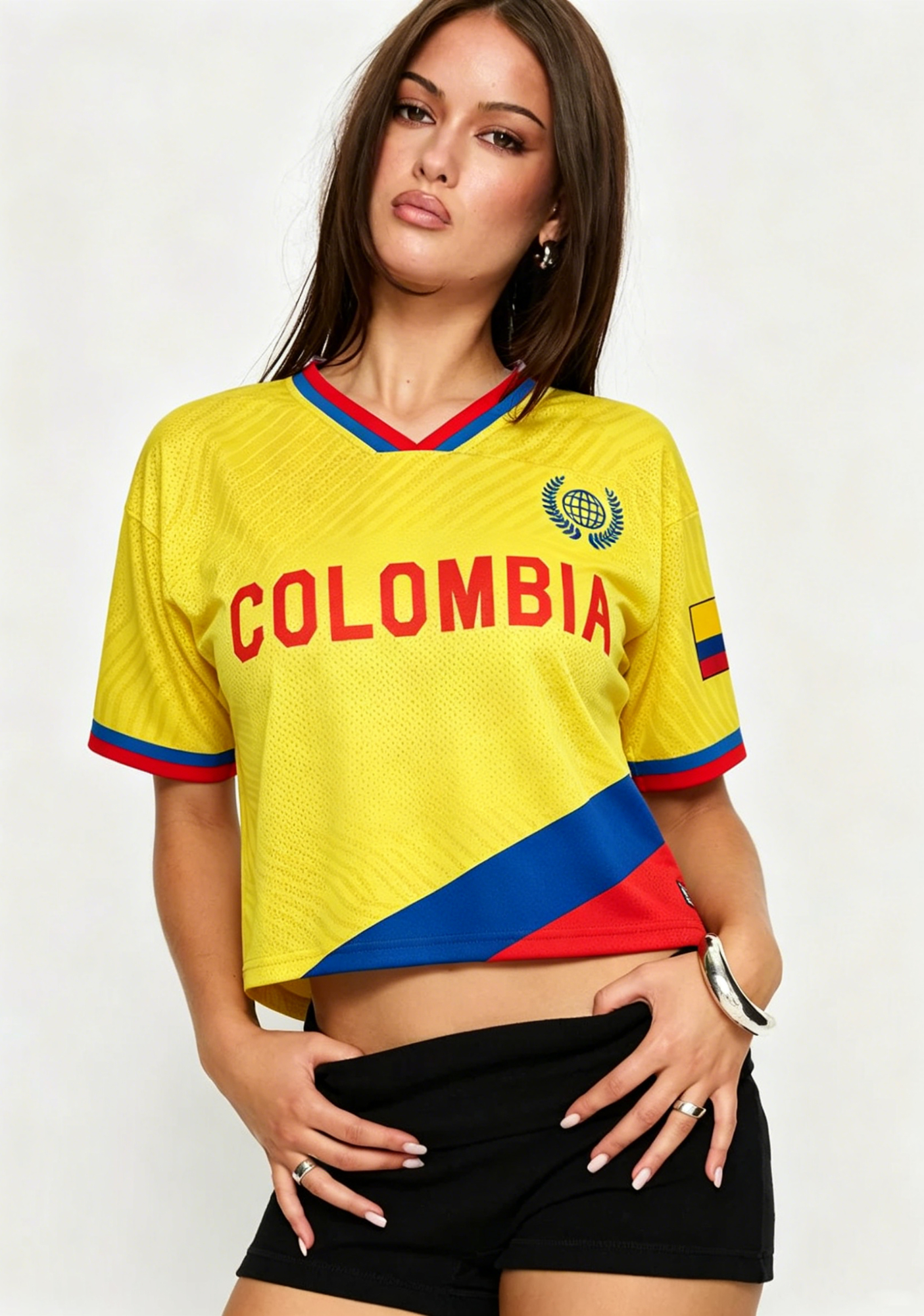 Colombia National Team Fan Cropped Mesh Jersey Shirt