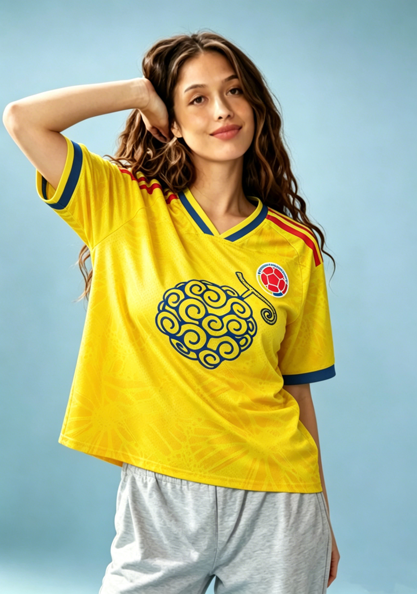Sun God Luffy Print Colombia Mesh Jersey Shirts