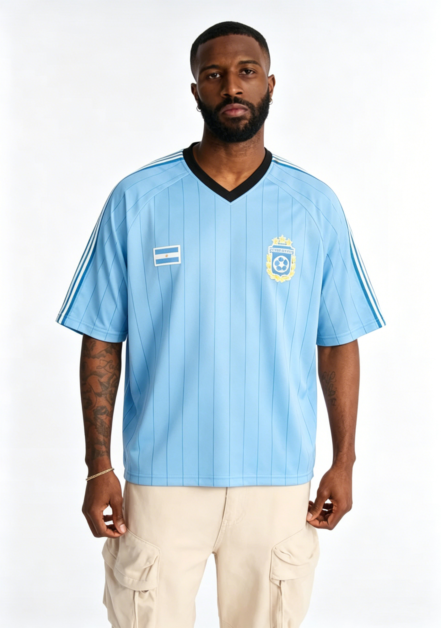 Argentina Baggy Crop Soccer Jersey